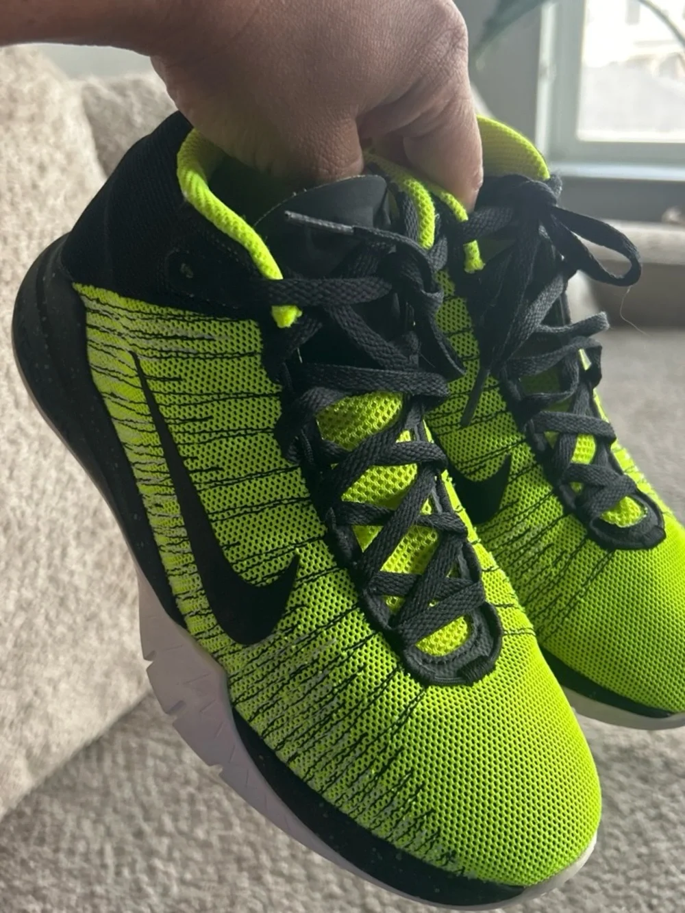 Nike Kids Flyknit Sneakers - Neon Yellow/Black